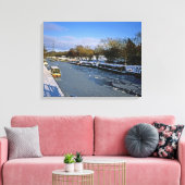 Winter Macclesfield Canal Cheshire England Canvas Afdruk (Insitu (Woonkamer))
