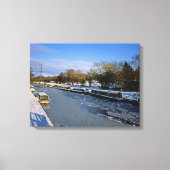 Winter Macclesfield Canal Cheshire England Canvas Afdruk (Voorkant)