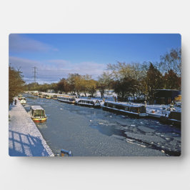 Winter Macclesfield Canal Cheshire England Fotoplaat