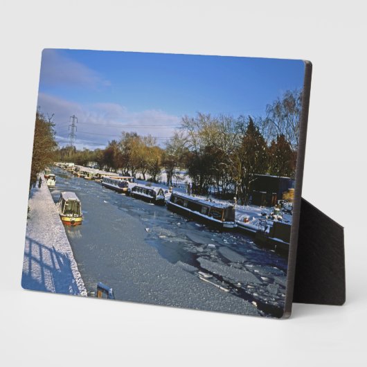 Winter Macclesfield Canal Cheshire England Fotoplaat (Zijkant)