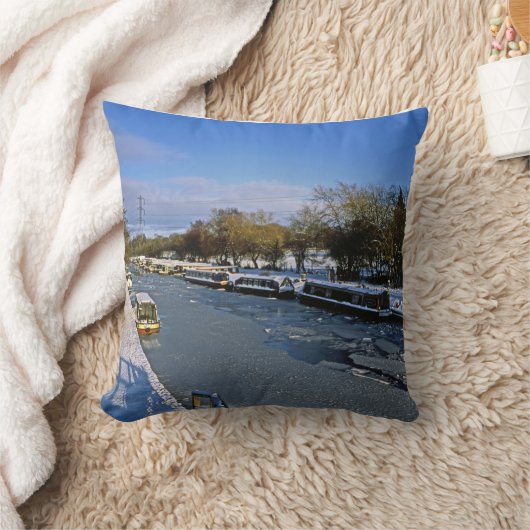 Winter Macclesfield Canal Cheshire England Kussen (Deken)