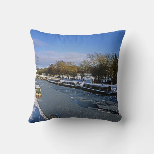 Winter Macclesfield Canal Cheshire England Kussen (Achterkant)