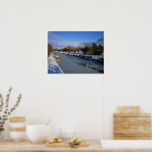 Winter Macclesfield Canal Cheshire England Poster (Keuken)