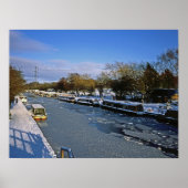 Winter Macclesfield Canal Cheshire England Poster (Voorkant)