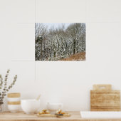 Winter Macclesfield Forest Card Canvas Afdrukken Poster (Keuken)