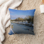 Winter Macclesfield Kanaal Cheshire Engeland Kussen (Deken)