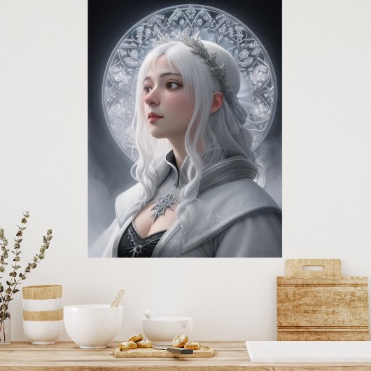 Winter Magic - AI Fantasy Digitale Kunst Print (Keuken)