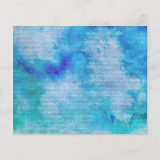 Winter Magic Blue Waterverf Scrapbook Paper