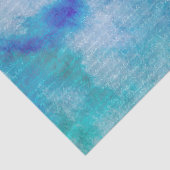 Winter Magic Blue Waterverf Weefselpapier Elegant Tissuepapier (Detail)