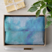 Winter Magic Blue Waterverf Weefselpapier Elegant Tissuepapier (Geschenk)