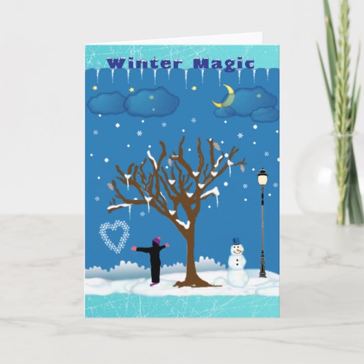 Winter Magic Card Feestdagen Kaart (Voorkant)