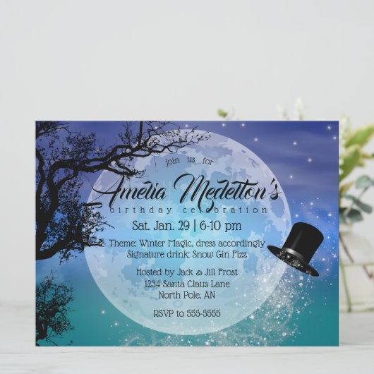 Winter Magic Christmas Kaart (Staand voorkant)