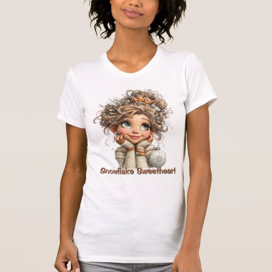Winter Magic Cute Cozy Girl Cute Aesthetic Winter T-shirt (Voorkant)