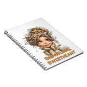 Winter Magic Cute Cozy Girl Spiral Notebook  Notitieboek (Rechterzijde)