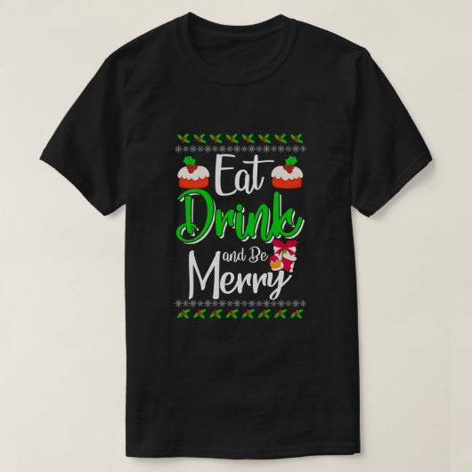 Winter Magic Design Retro Winter Kerstvector T-shirt (Design voorkant)