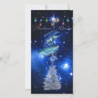 Winter Magic DreDolphin Fantasy Christmas Kaart