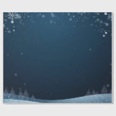 Winter Magic – Enchanted Snowy Night Design Cadeaupapier (Vlak)