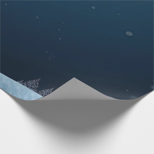 Winter Magic – Enchanted Snowy Night Design Cadeaupapier (Hoek)