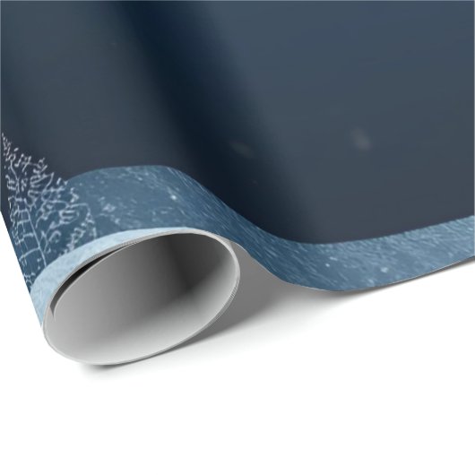 Winter Magic – Enchanted Snowy Night Design Cadeaupapier (Rol Hoek)