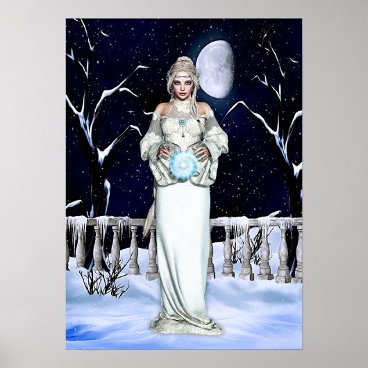 Winter Magic Fantasy Digital Artwork Poster (Voorkant)