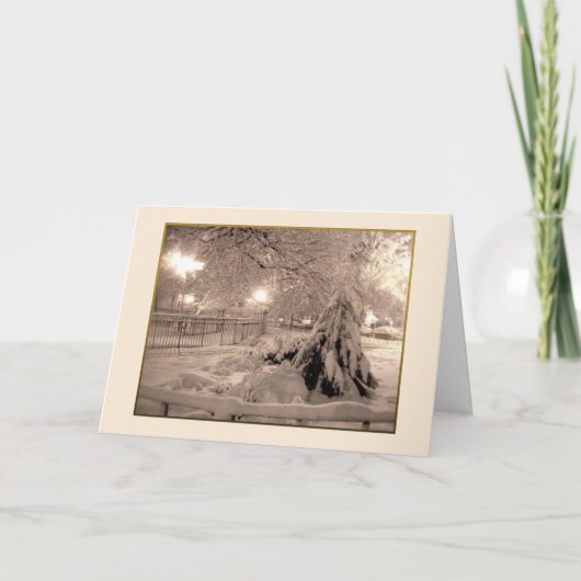 "Winter Magic"-feestkaart — Beauty en Magic Feestdagen Kaart (Voorkant)