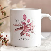 Winter Magic Floral Monogram Koffie Mok