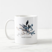 Winter Magic Floral Monogram Koffie Mok (Links)