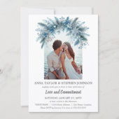 Winter Magic Foto Belofte Ceremonie Kaart (Voorkant)