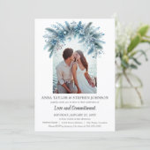 Winter Magic Foto Belofte Ceremonie Kaart (Staand voorkant)