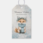 Winter Magic Fox Gift Label Cadeaulabel (Voorkant)
