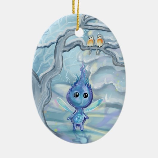 Winter Magic Keramisch Ornament (Achterkant)