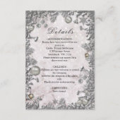 Winter Magic Kerstmis bruiloft details Informatiekaartje (Voorkant)