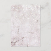 Winter Magic Kerstmis bruiloft details Informatiekaartje (Achterkant)