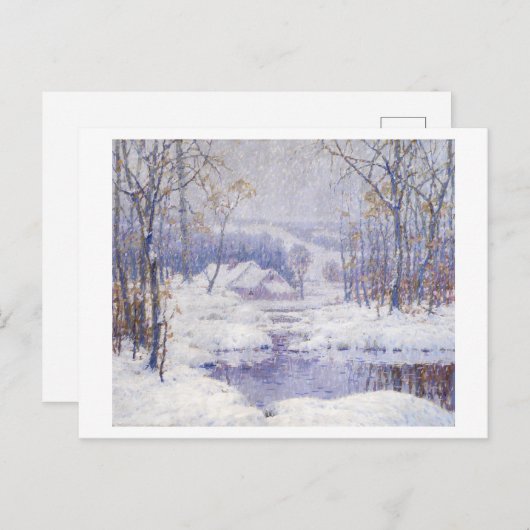 Winter Magic Landschap Schilderen Briefkaart (Voorkant / Achterkant)