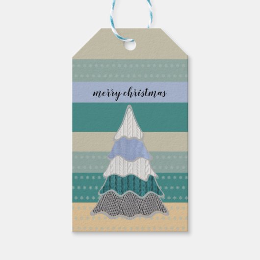 Winter Magic Merry Kerstmis Cadeaulabel (Voorkant)