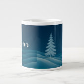 Winter Magic Mok – gepersonaliseerd Snowy Tree ont (Voorkant)