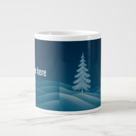 Winter Magic Mok – gepersonaliseerd Snowy Tree ont