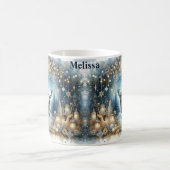 Winter Magic Naam toevoegen Buck Deer Kerstcadeau Koffiemok (Center)