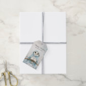 Winter Magic Owl Gift Label Cadeaulabel (Met Touw)