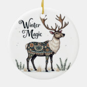 Winter Magic Reindeer Ornament (Achterkant)