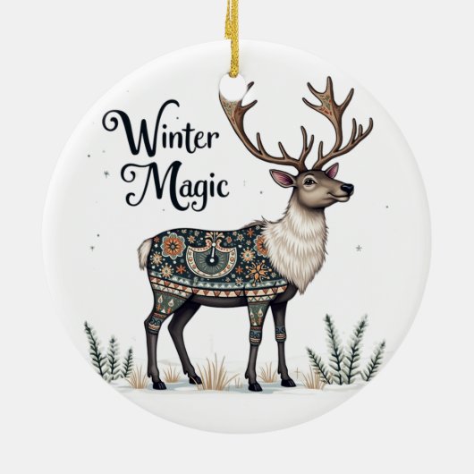 Winter Magic Reindeer Ornament (Achterkant)