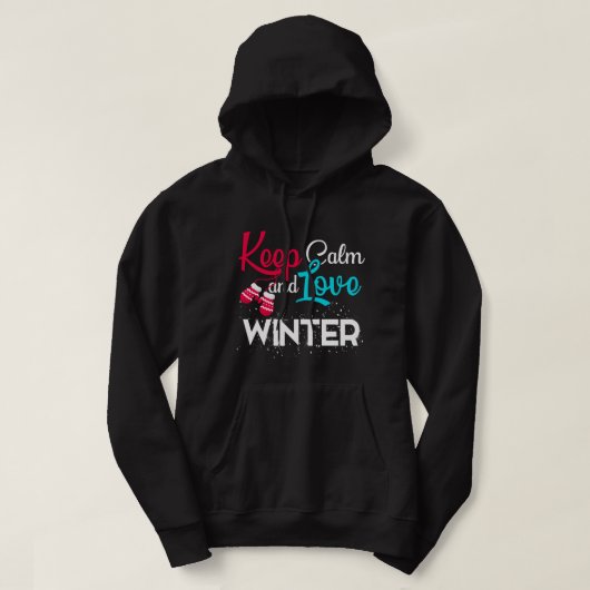 Winter Magic Retro Kerstontwerp Hoodie (Design voorkant)