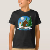 Winter Magic Retro Kerstontwerp T-shirt (Voorkant)