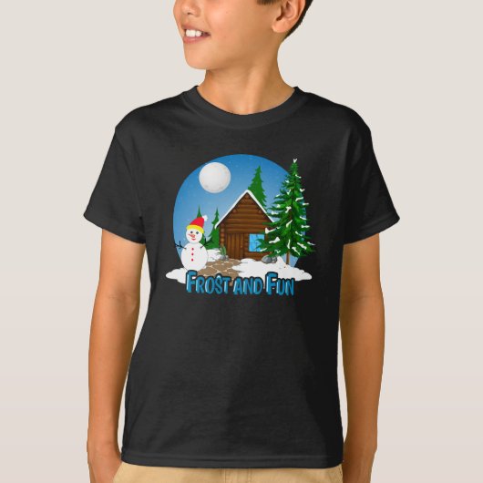 Winter Magic Retro Kerstontwerp T-shirt (Voorkant)