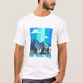 Winter Magic Retro Kerstvector T-shirt (Voorkant)