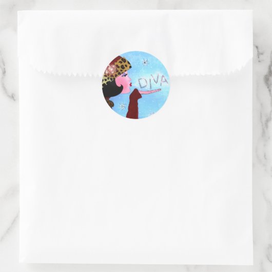 "Winter Magic" Ronde Sticker (Tas)