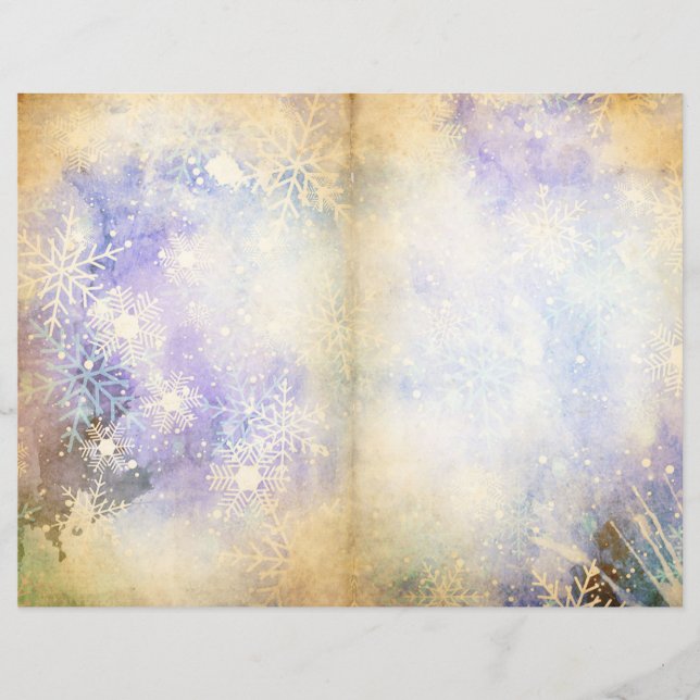 Winter Magic Snow Scrapbook Page Paper (Voorkant)