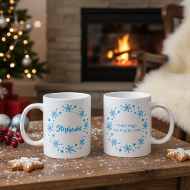 Winter Magic Snowflake Krans Koffie Mok
