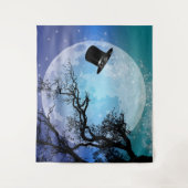 Winter Magic Snowmans Pet Full Moon Wandkleed (Voorkant)