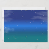 Winter Magic Snowman's Pet Volle Maan Kerstmis Kaart (Achterkant)